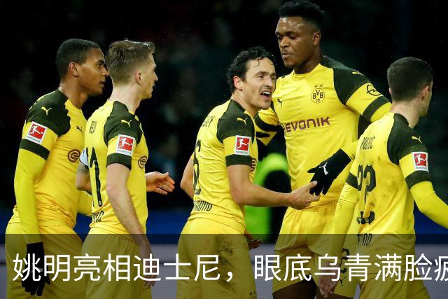 姚明亮相迪士尼，眼底乌青满脸疲惫，一身伤病走路一瘸一拐太沧桑
